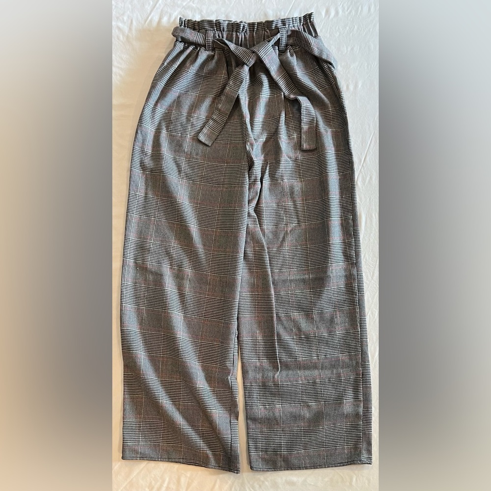 Black, White, and Red Pants